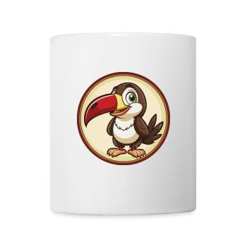 Toucan Colorful Kawaii Cartoon Character Clipart - Mug - white - Front