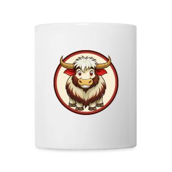 Yak Colorful Kawaii Cartoon Character Clipart Pet - Mug - white - Front