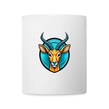 Impala Bunte Kawaii Cartoon Figur Clipart - Tasse - Weiß - Vorne