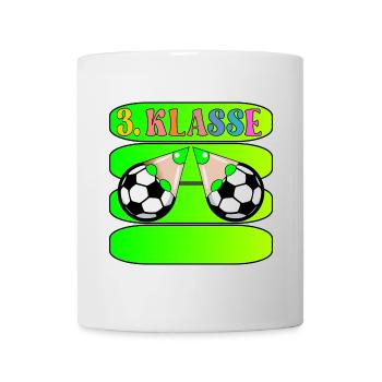 Grundschule 3. Klasse Fußball - Tasse - Weiß - Vorne