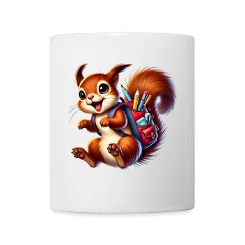 Back to school with fun: Squirrels for school beginners - Mug - white - Front