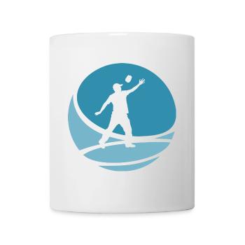 Tournoi de jeux Cornhole - Mug blanc - blanc - Devant