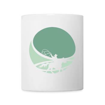 Cavalier de cow-boy - Mug blanc - blanc - Devant