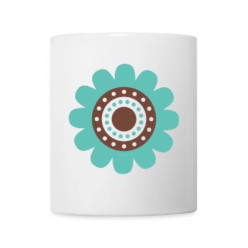 Cute Blue Daisy Flower - Mug - white - Front
