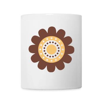 Cute Brown Daisy Flower - Mug - white - Front