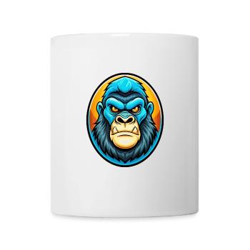 Gorilla Bunte Kawaii Cartoon Figur Clipart - Tasse - Weiß - Vorne