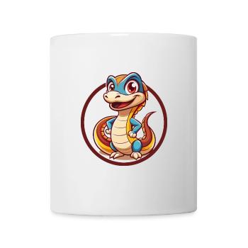 Basilisk Lustige Kawaii Cartoon Clipart Tier Haustier - Tasse - Weiß - Vorne