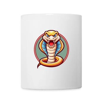 Cobra Cute Funny Kawaii Cartoon Clipart Animal Pet - Mug - white - Front