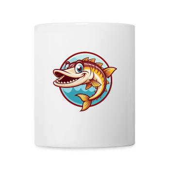 Barracuda Funny Kawaii Cartoon Clipart Animal Pet - Mug - white - Front