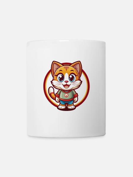 Katze Niedlich Lustig Kawaii Cartoon Clipart Tier Haustier - Tasse - Weiß