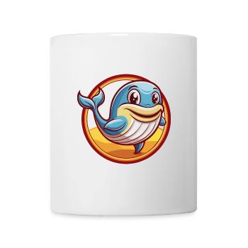 Blauwal Lustig Kawaii Cartoon Clipart Tier Haustier - Tasse - Weiß - Vorne