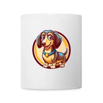 Dachshund Dog Funny Kawaii Cartoon Clipart Animal - Mug - white - Front