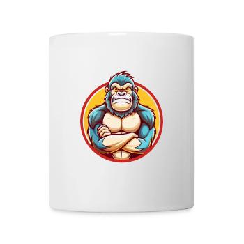 Gorilla Funny Kawaii Cartoon Clipart Animal Pet - Mug - white - Front