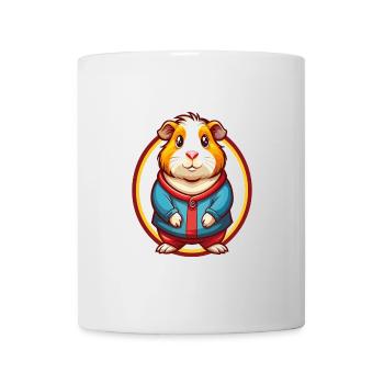 Cochon d’Inde Drôle Kawaii Dessin animé Clipart Animal Animal - Mug blanc - blanc - Devant