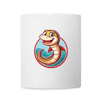 Eel Cute Funny Kawaii Cartoon Clipart Animal Pet - Mug - white - Front