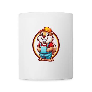 Gopher Lustige Kawaii Cartoon Clipart Tier Haustier - Tasse - Weiß - Vorne