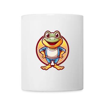 Frog Cute Funny Kawaii Cartoon Clipart Animal Pet - Mug - white - Front