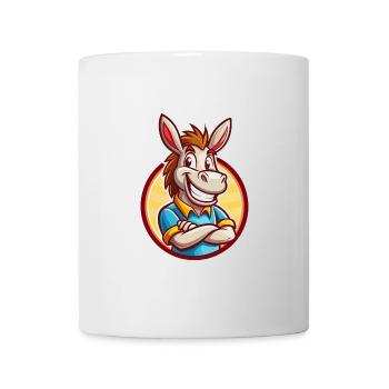 Âne Drôle Kawaii Dessin animé Clipart Animal Animal de compagnie - Mug blanc - blanc - Devant
