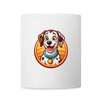 Chien Dalmatien Drôle Kawaii Dessin animé Clipart Animal - Mug blanc - blanc - Devant