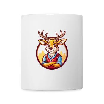Deer Cute Funny Kawaii Cartoon Clipart Animal Pet - Mug - white - Front