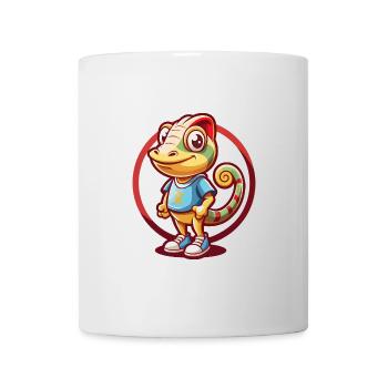 Chameleon Funny Kawaii Cartoon Clipart Animal Pet - Mug - white - Front