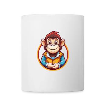 Bonobo Funny Kawaii Cartoon Clipart Animal Pet - Mug - white - Front