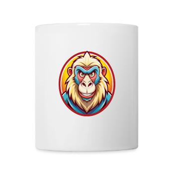 Babouin Drôle Kawaii Dessin animé Clipart Animal de compagnie - Mug blanc - blanc - Devant