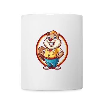 Beaver Funny Kawaii Cartoon Clipart Animal Pet - Mug - white - Front