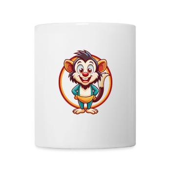Aye Aye Lustige Kawaii Cartoon Clipart Tier Haustier - Tasse - Weiß - Vorne