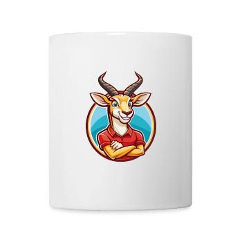antilope drôle kawaii dessin animé clipart animal de compagnie - Mug blanc - blanc - Devant