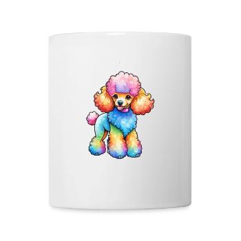 Pudel Wasserfarben - Tasse - Weiß - Vorne