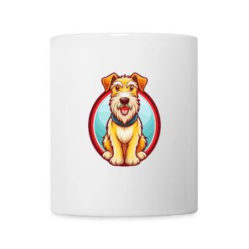 Airedale Terrier Chien Drôle Kawaii Dessin animé Animal - Mug blanc - blanc - Devant