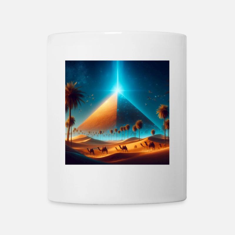 Pyramide 5 - Tasse - Weiß