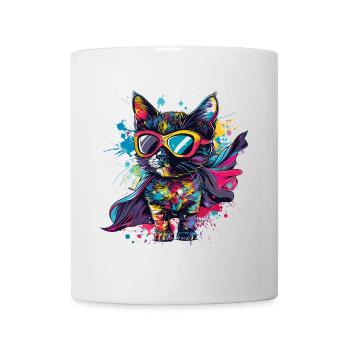 Superhelden Kätzchen - Tasse - Weiß - Vorne
