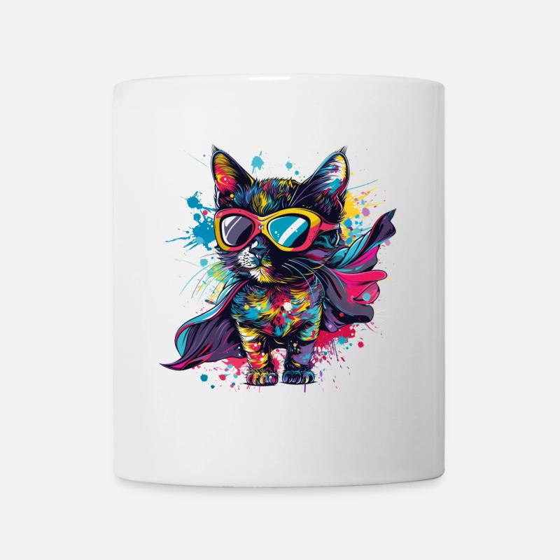 Superhelden Kätzchen - Tasse - Weiß