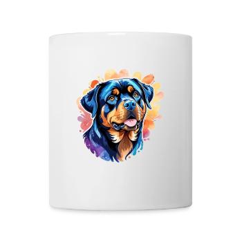 Aquarelles Rottweiler - Mug blanc - blanc - Devant