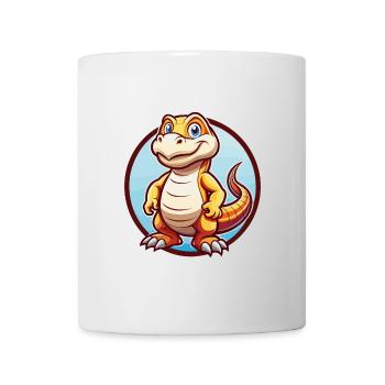 Komodo Dragon Funny Kawaii Cartoon Clipart Animal - Mug - white - Front