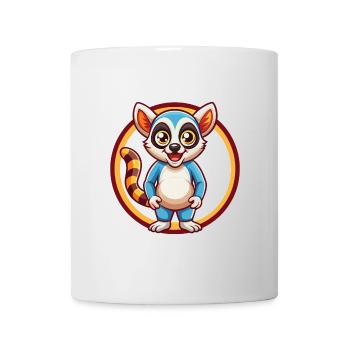 Lemur Cute Funny Kawaii Cartoon Clipart Animal Pet - Mug - white - Front