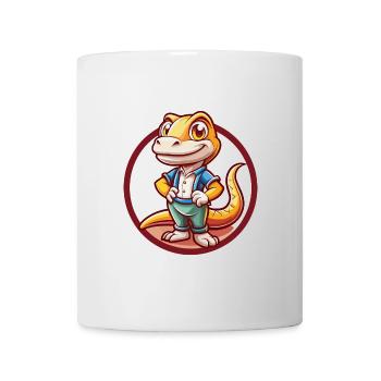 Lizard Funny Kawaii Cartoon Clipart Animal Pet - Mug - white - Front