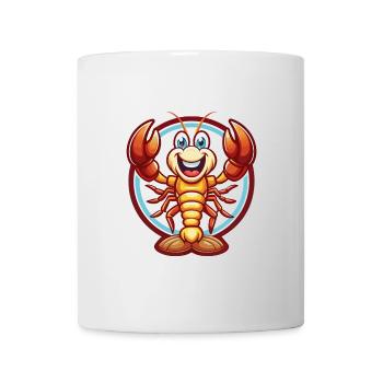 Hummer Lustig Kawaii Cartoon Clipart Tier Haustier - Tasse - Weiß - Vorne