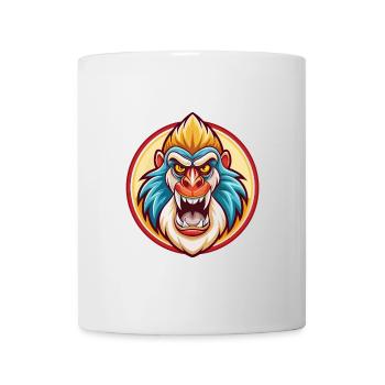 Mandrill Lustige Kawaii Cartoon Clipart Tier Haustier - Tasse - Weiß - Vorne