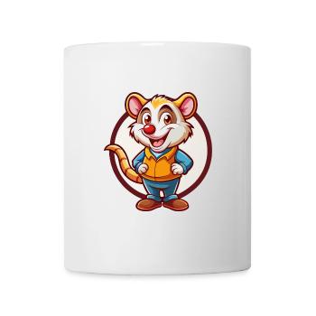 Possum Funny Kawaii Cartoon Clipart Animal Pet - Mug - white - Front
