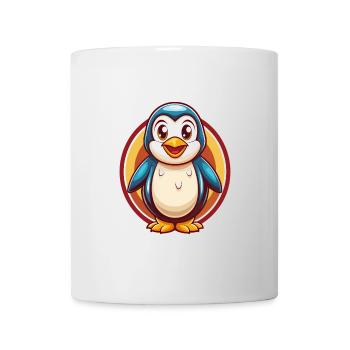 Pinguin Lustig Kawaii Cartoon Clipart Tier Haustier - Tasse - Weiß - Vorne