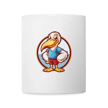 Pélican Drôle Kawaii Dessin animé Clipart Animal Animal de compagnie - Mug blanc - blanc - Devant