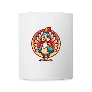 Peacock Funny Kawaii Cartoon Clipart Animal Pet - Mug - white - Front