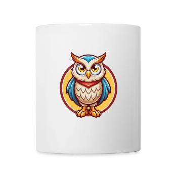 Owl Cute Funny Kawaii Cartoon Clipart Animal Pet - Mug - white - Front