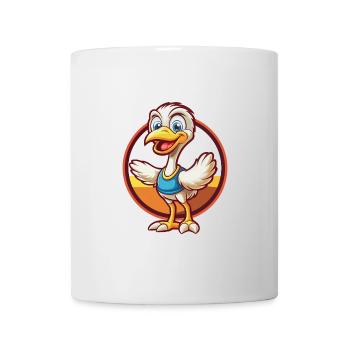 Ostrich Funny Kawaii Cartoon Clipart Animal Pet - Mug - white - Front