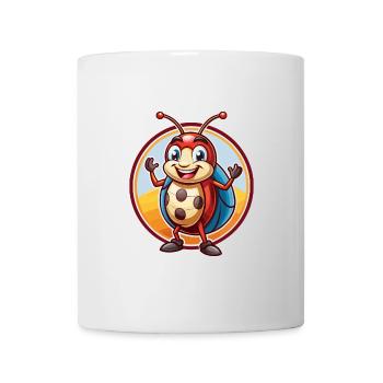 coccinelle drôle kawaii dessin animé clipart animal de compagnie - Mug blanc - blanc - Devant