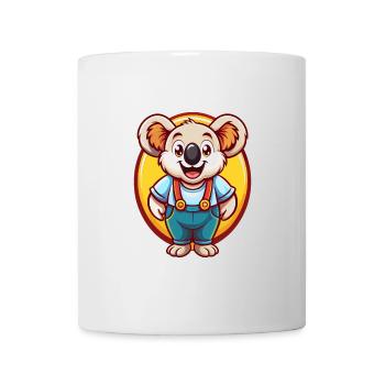 Koala Niedlich Lustig Kawaii Cartoon Clipart Tier Haustier - Tasse - Weiß - Vorne