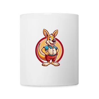 Kangaroo Funny Kawaii Cartoon Clipart Animal Pet - Mug - white - Front